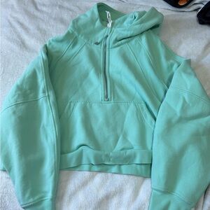 Lululemon Athletica Green Oversized Cropped Sweatshirt